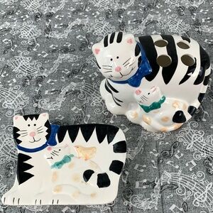 Cat and Kitten bathroom set.🐱